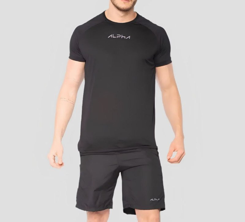 KIT ANTI BETA, PRA TREINAR DE VERDADE Kit Bermuda + Camiseta New Fluid Dry Alpha (5 Cores)