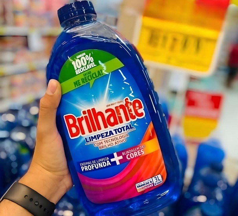 Brilhante Limpeza Total Lava Roupas Líquido 3L