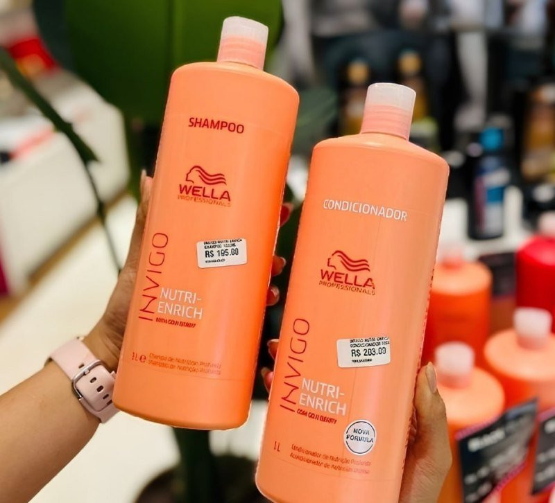 Kit Wella Invigo Enrich Shampoo 1L + Condicionador 1L