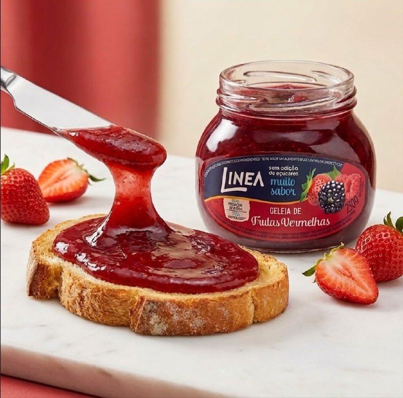 Linea Geleia de Frutas Vermelhas 230g (Sem Adição de Açúcar)