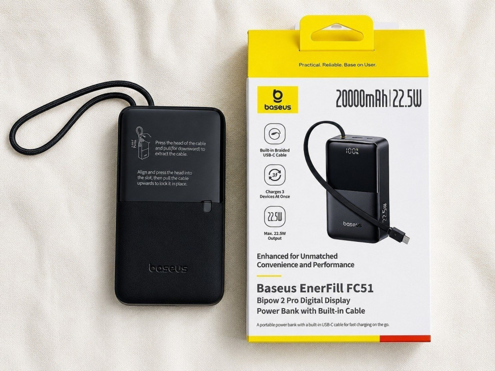 Baseus Bipow2 Pro 20000mAh 22,5W Preto