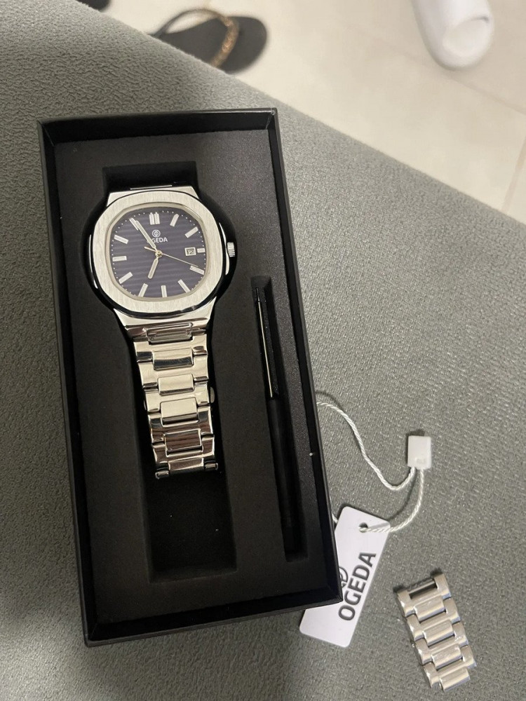 Relógio Ogeda Masculino Elegante Prata