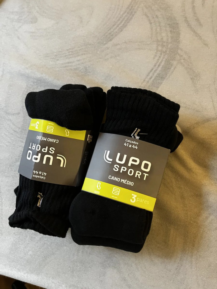 Kit 6 Pares Meias Lupo Cano Médio Esportivas