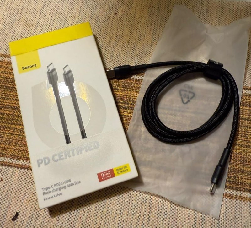 Cabo Baseus Turbo USB-C 2m 60W