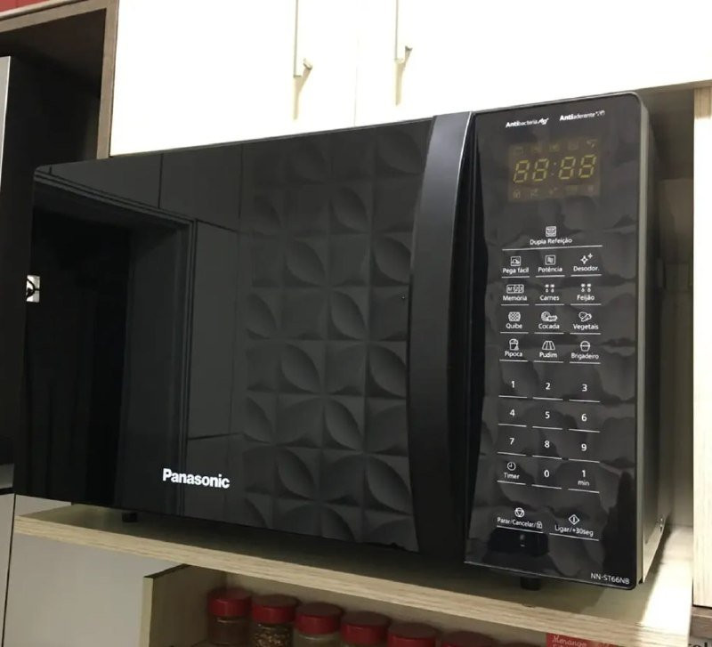 Microondas Panasonic Black Glass 34L - 127/220v