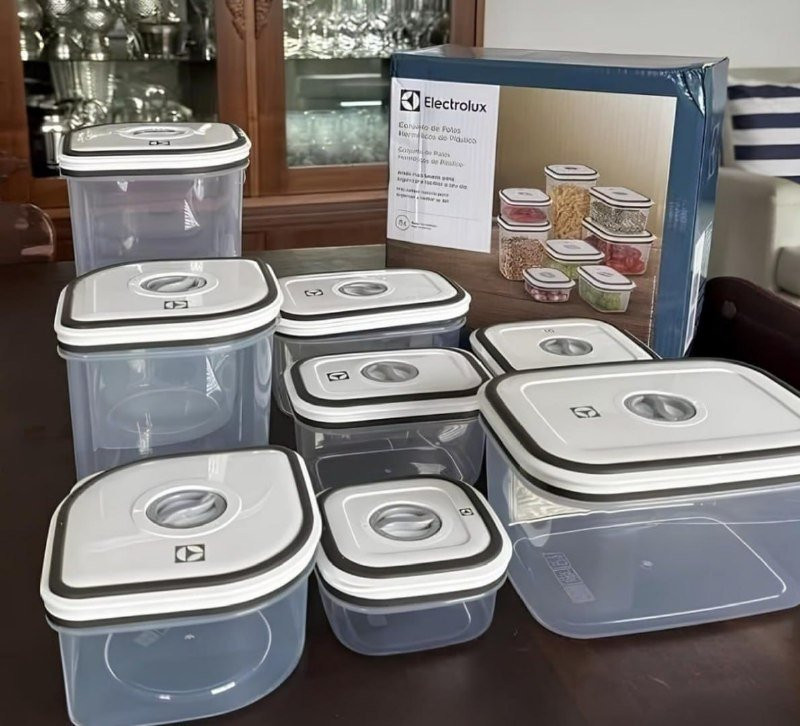 Kit 8 Potes Herméticos Plástico Electrolux
