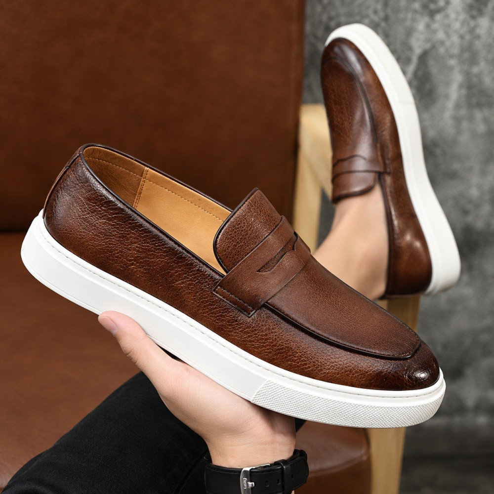 Sapato Masculino Mocassim Couro Comfort Luxo