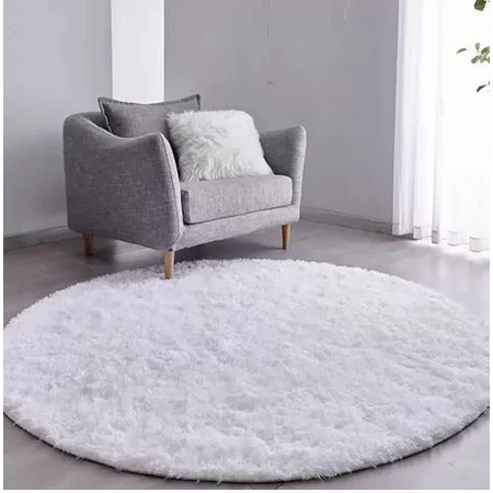 Tapete Redondo Felpudo 2m/1,3m Várias Cores