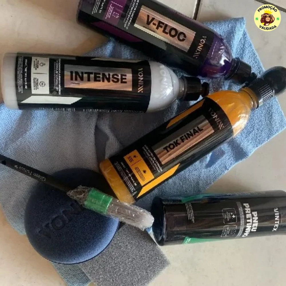 Kit Lavagem Automotiva Vonixx V-Floc Cera Intense