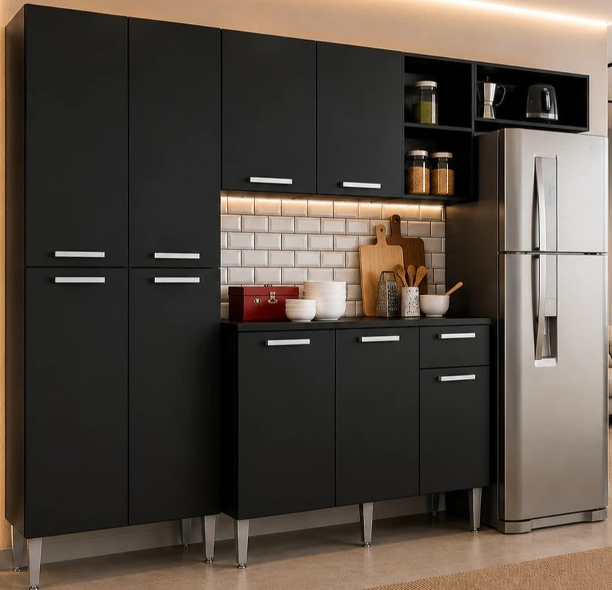 Cozinha Compacta Pequim Multimóveis V2933