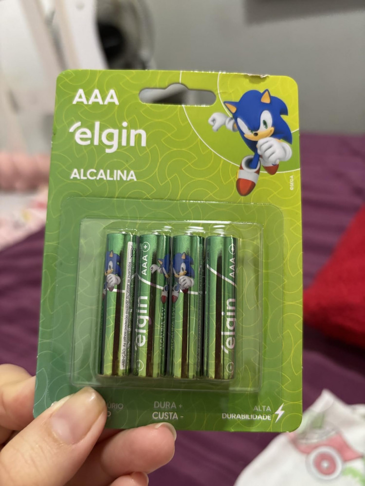 Pilha Alcalina Elgin Palito AAA Blister 4 unidades