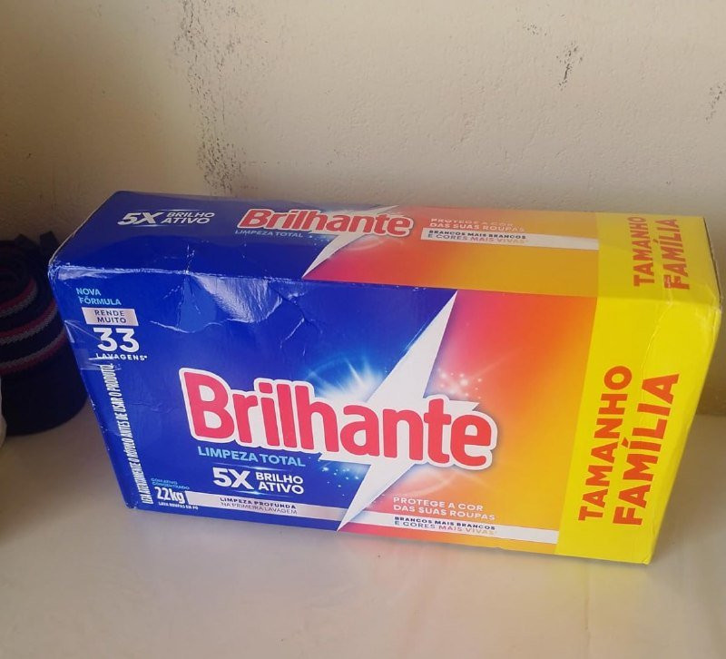 Sabão Em Pó Brilhante Limpeza Total 2,2kg