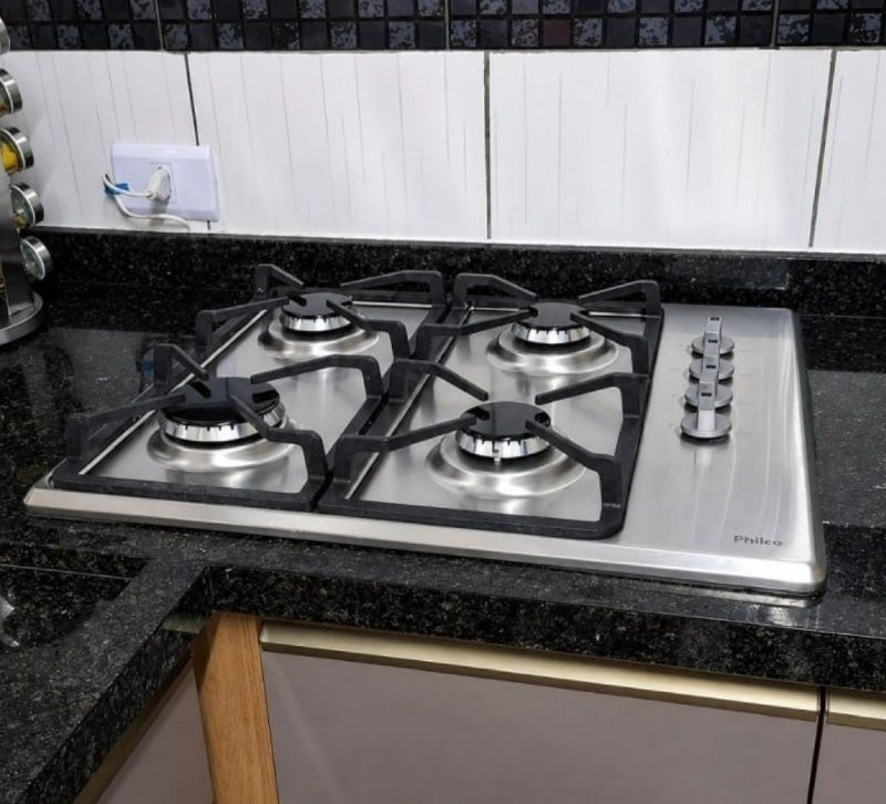 Cooktop 4 Bocas A Gás Automático Inox Philco