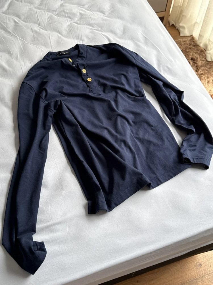 Camisa Henley Masculina Ecológica Mangas Compridas