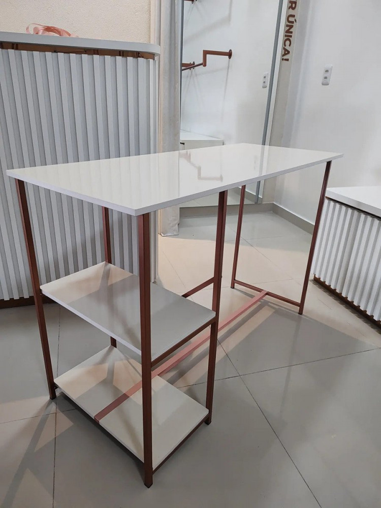 Escrivaninha Estilo Industrial Preto 1,10m