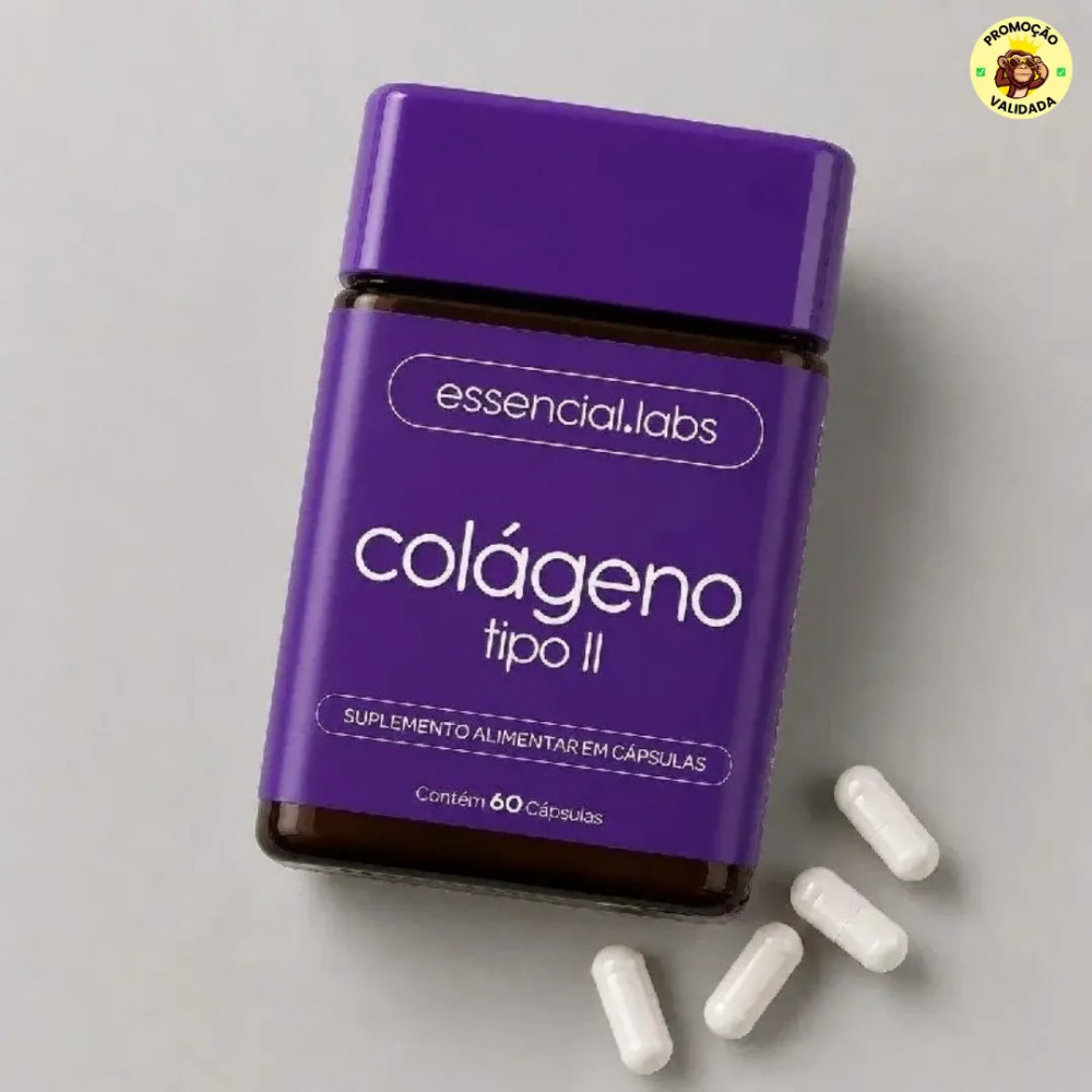 Colageno Tipo 2 45mg 60 Caps Essencial Labs