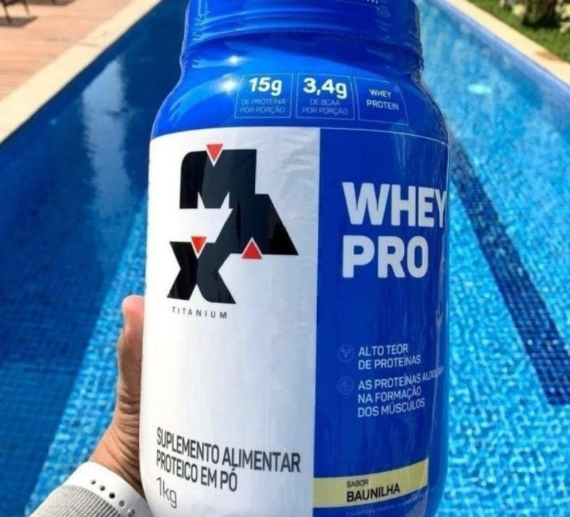 Whey Pro Max Titanium 1kg Baunilha - 15g Proteína por Porção