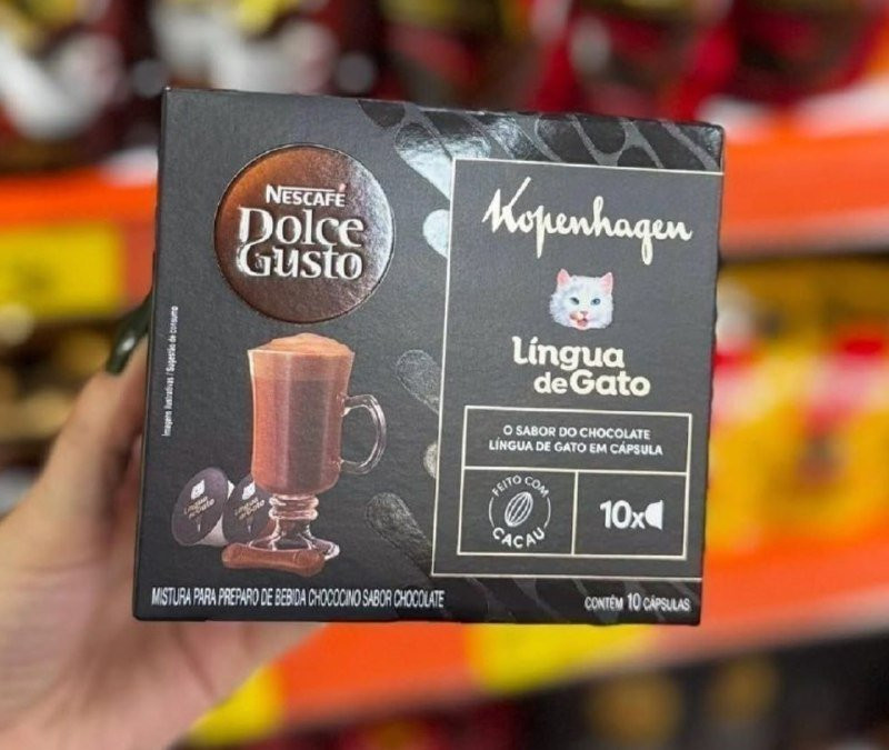 🍫 Achocolatado em Cápsula Nescafé Kopenhagen Língua de Gato 10 cápsulas