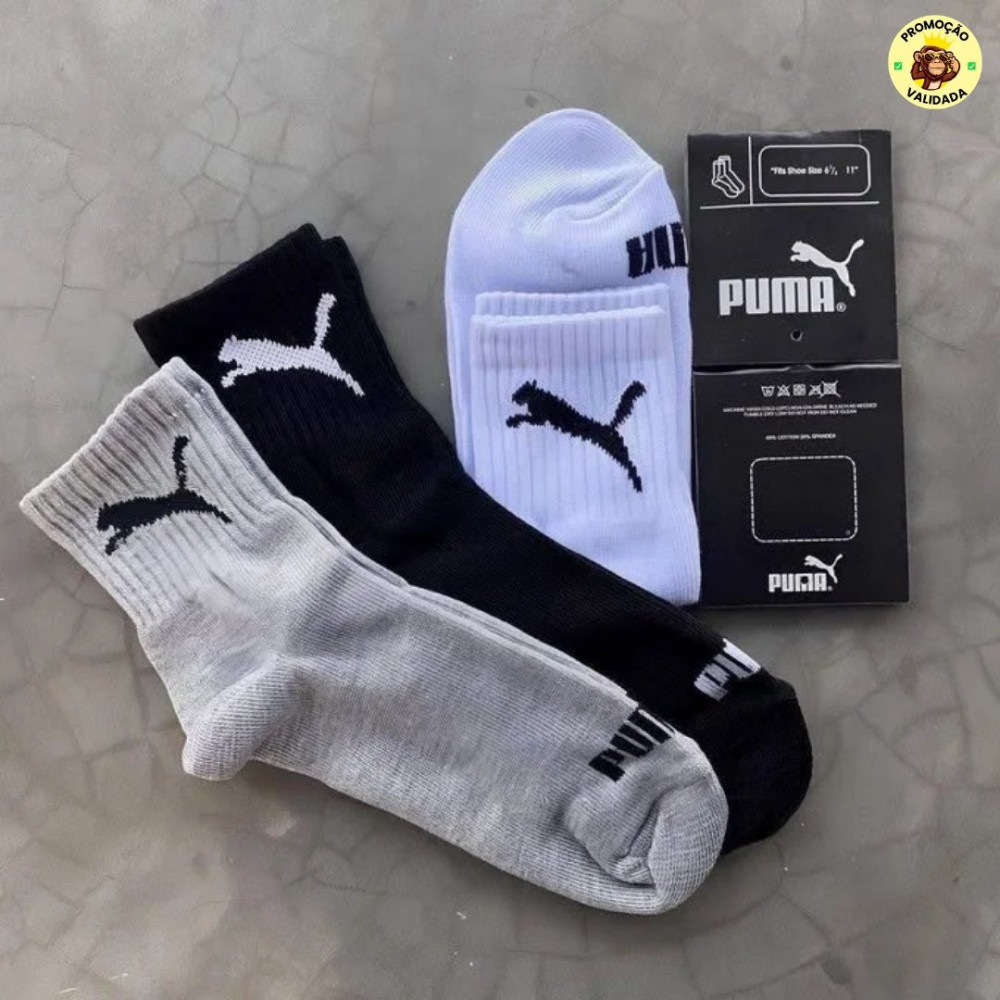 Kit 6 Pares Meias Puma
