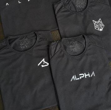 Kit 5 Camisetas Dry Fit All Black Alpha