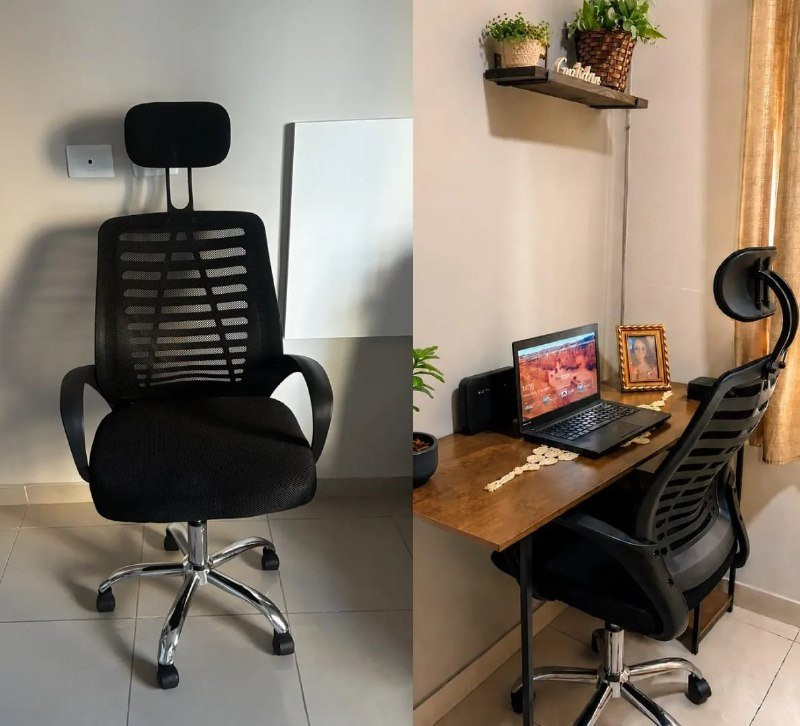 Cadeira Executiva Eike Mesh Zebra Giratória Ergonômica Com Reclinável