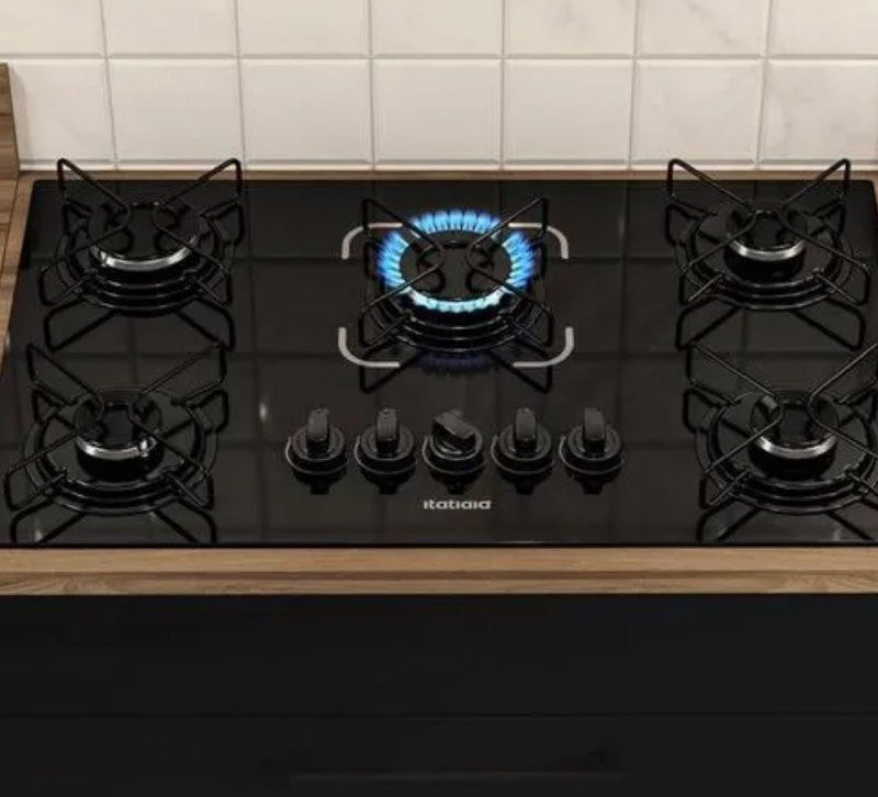 Cooktop 5 Bocas a Gás GLP Itatiaia