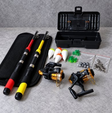 Kit Pesca Premium 2 Varas 2 Molinetes Maleta
