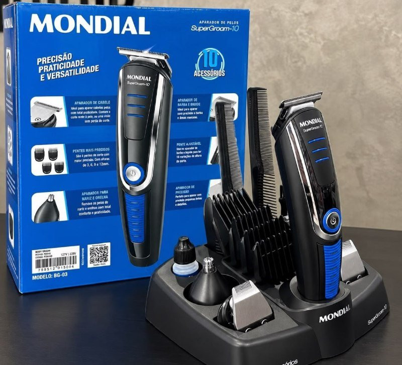 Aparador de Pelos Super Groom 10 Mondial Bivolt