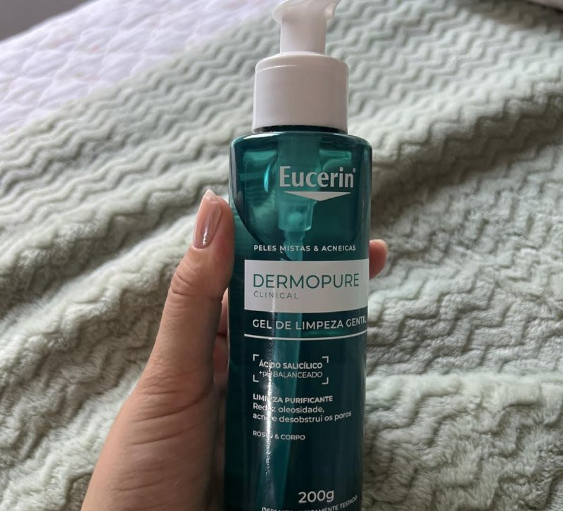 Gel de Limpeza Facial Eucerin AntiAcne DermoPure Gentil 400ml Pele Mista e Oleosa