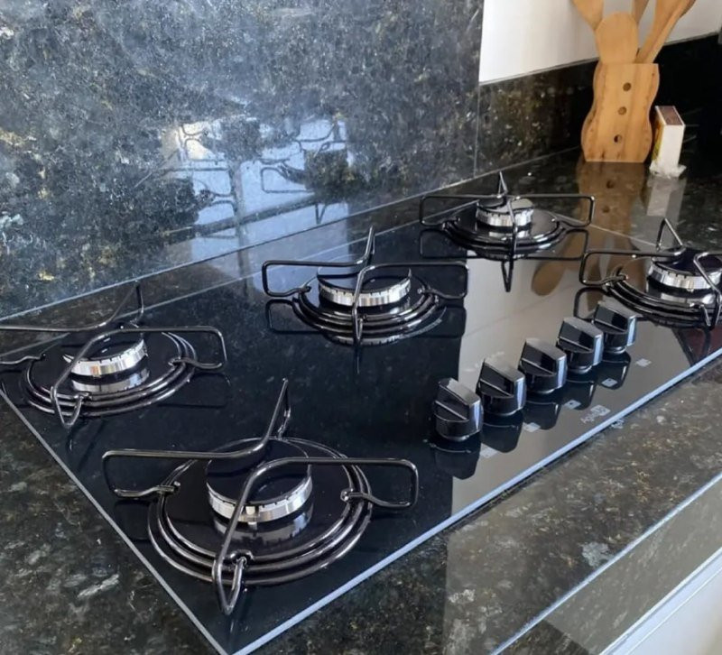 Cooktop 5 Bocas Mesa De Vidro Atlas Agile Up Bivolt