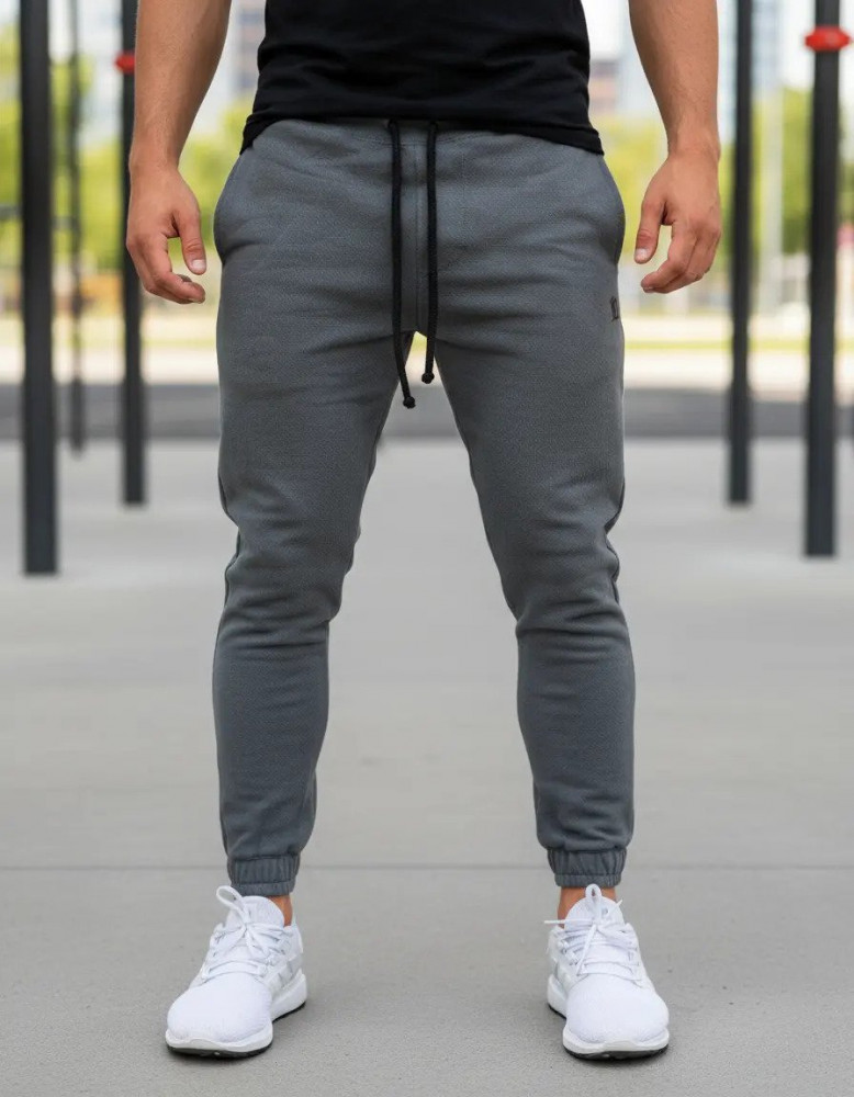 Calça Moletom Masculino Slim Jogger Cinza M