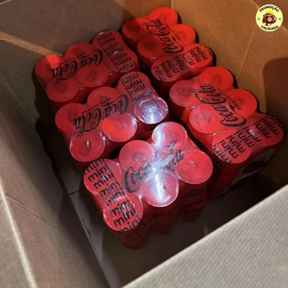 PACK COM 6 LATINHAS DE COCA-COLA ZERO