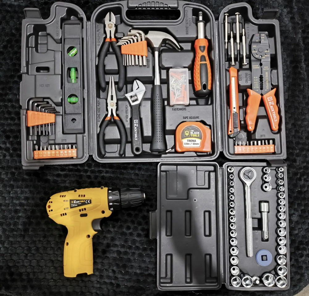Kit Ferramentas 169 Peças Parafusadeira 12V