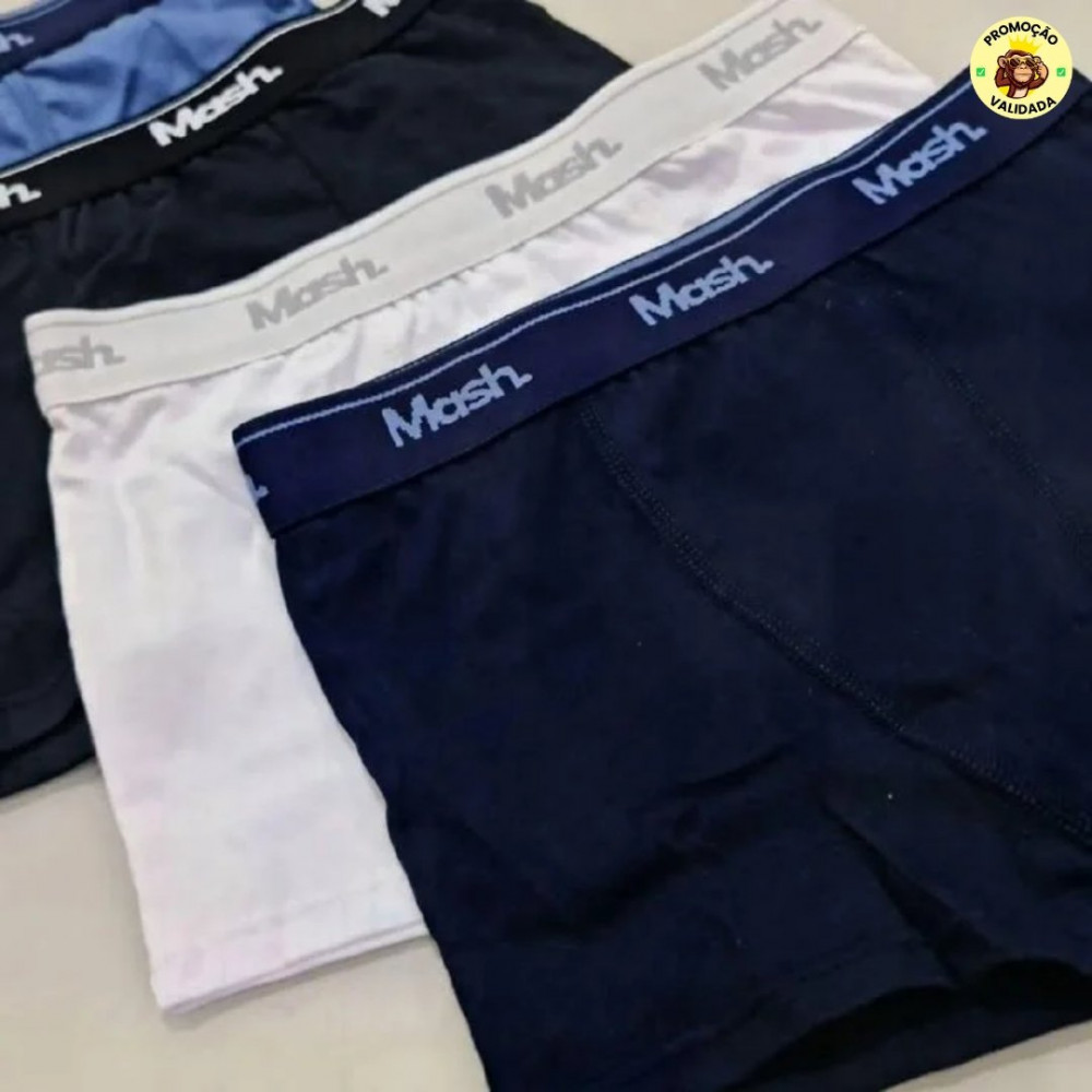 Kit Cueca Boxer Mash 4 Peças Masculina