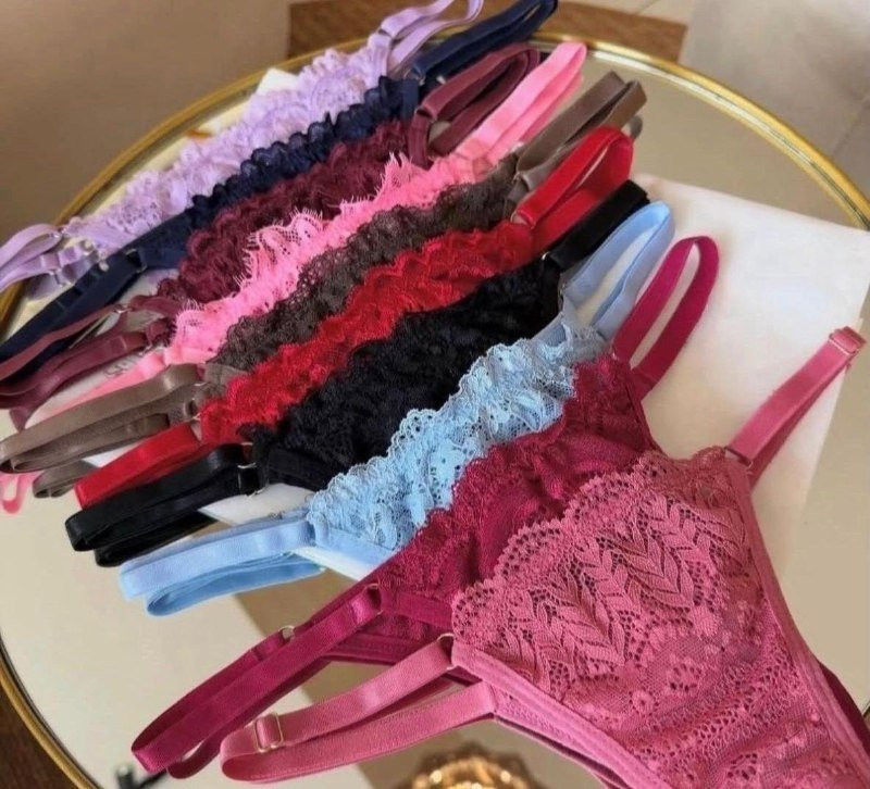 Kit com 10 Calcinhas De Renda Tanga Fio