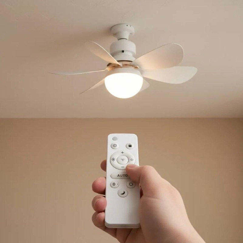 Lâmpada Led com Ventilador de Teto Bivolt 80w E27