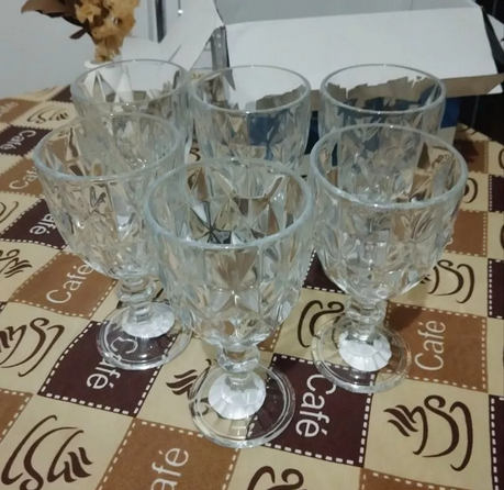 Jogo 6 Taças Vidro Diamond 360ml