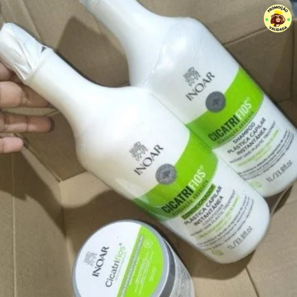 Kit CicatriFios Plástica Capilar – Shampoo e Condicionador 2x1L