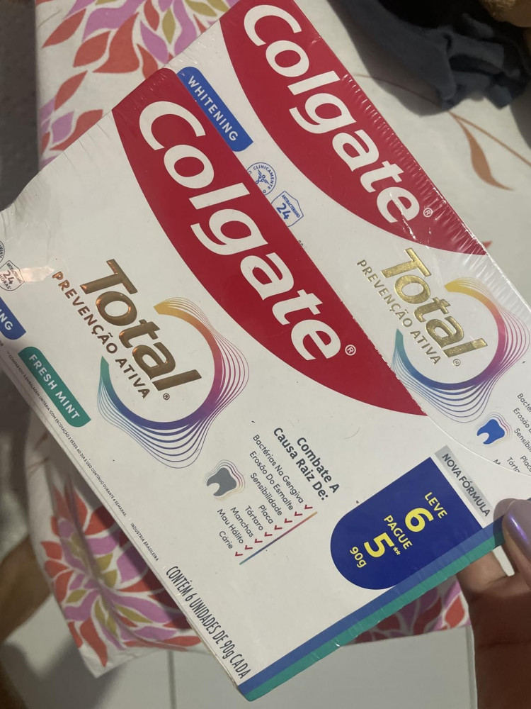 Colgate Total Whitening Creme Dental 6x90g
