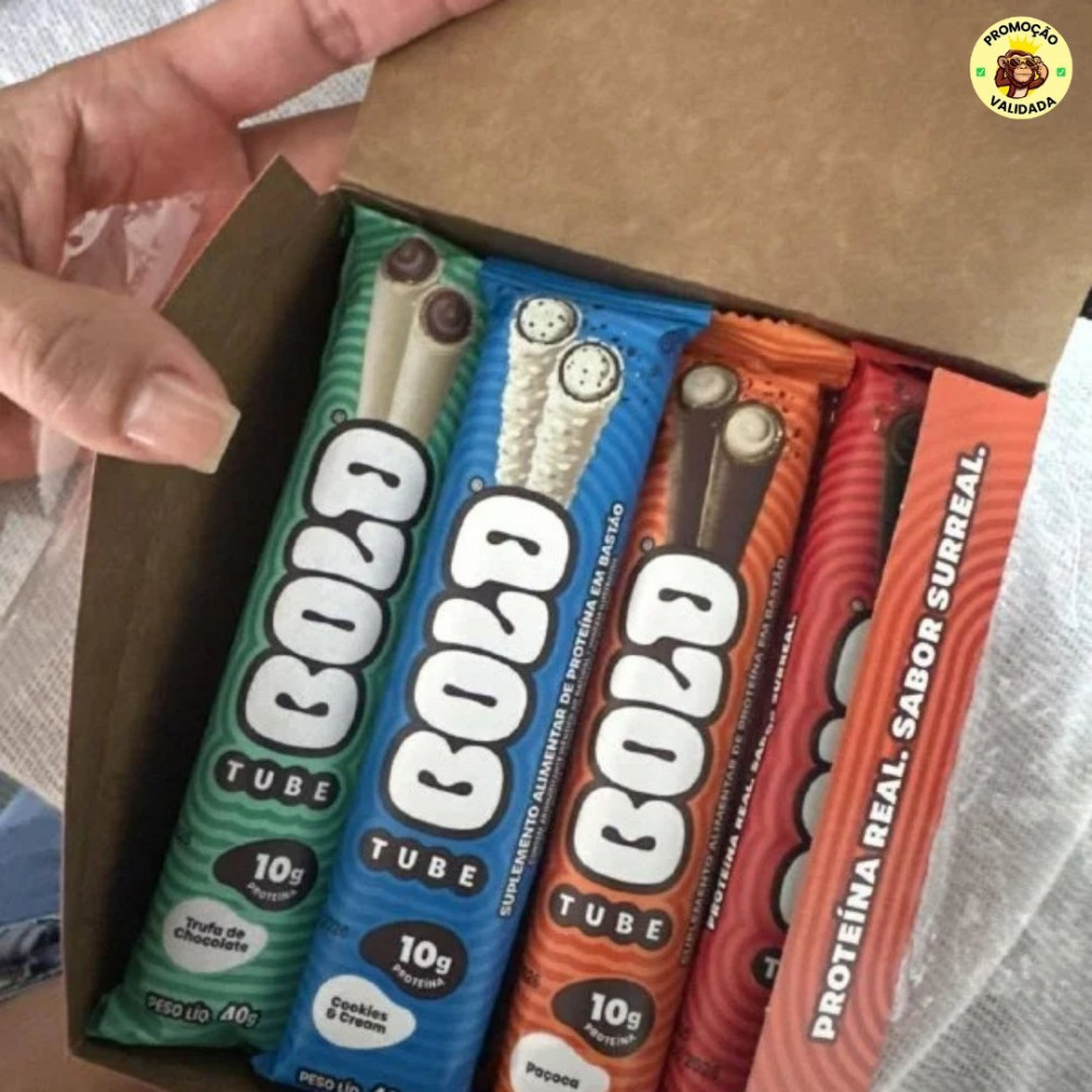 BOLD Tube Chocolate Proteico Caixa Mista