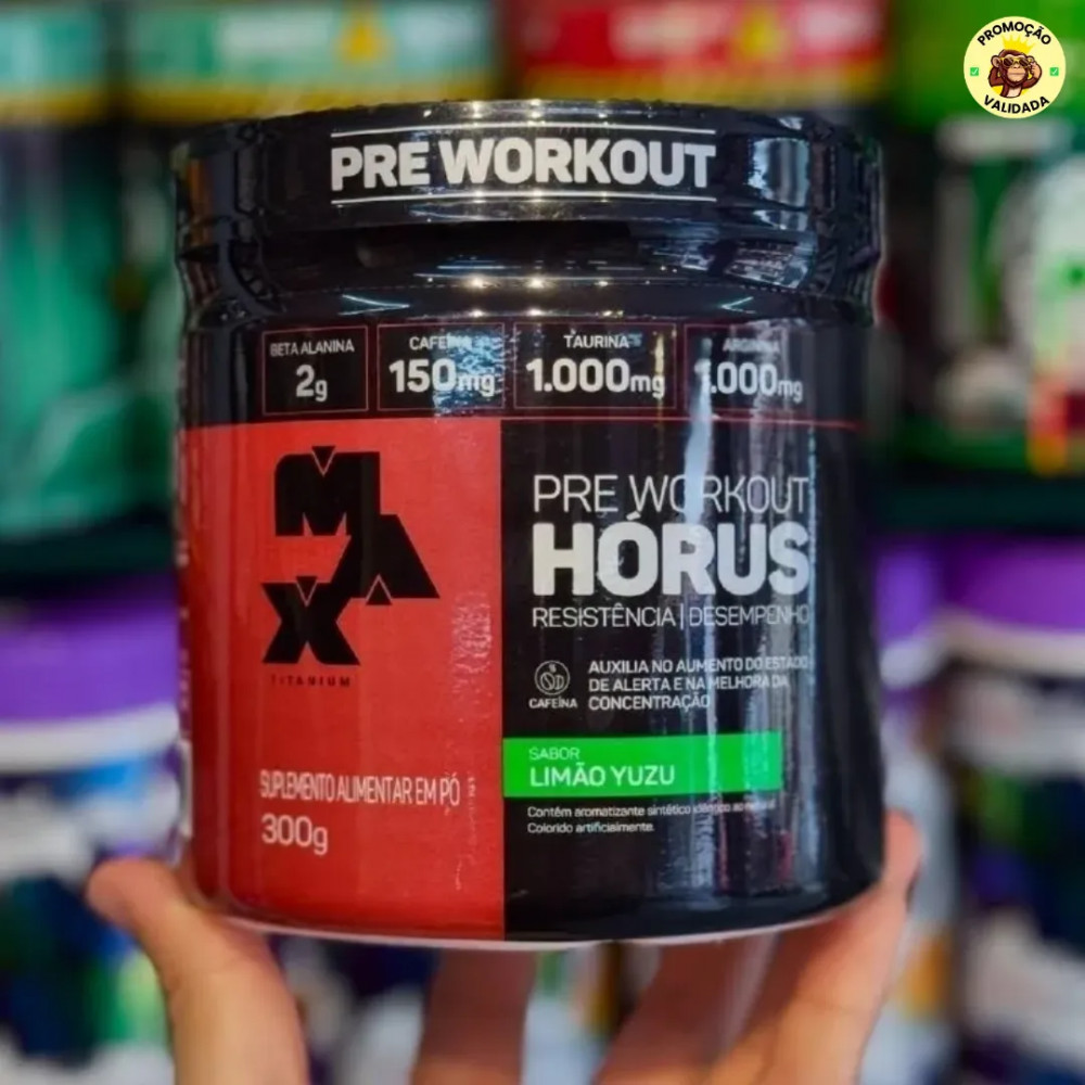 PRE-TREINO DA MAX TITANIUM Pre Treino 300g Horus Max Titanium