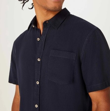 Camisa Masculina Slim em Linho Hering