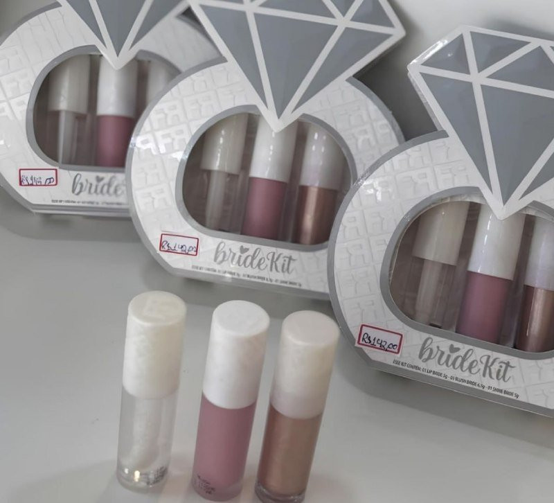 Kit Bride Franciny Gloss Iluminador E Blush