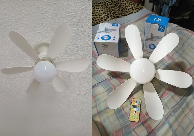 Ventilador de Teto 120W Silencioso Forte com LED Controle e 6 Pás
