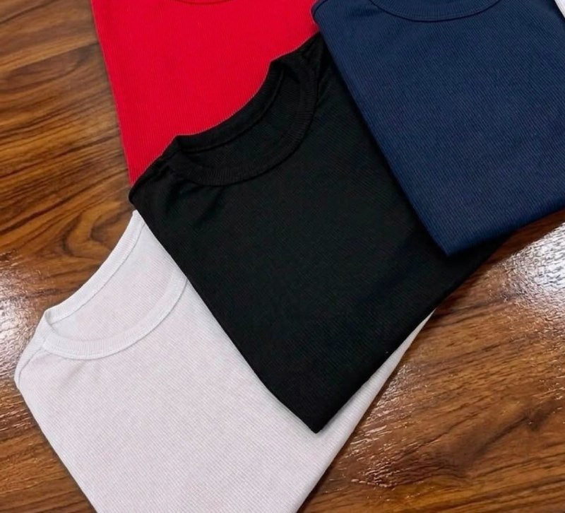 Kit 4 Camisetas Caneladas Ribana Premium