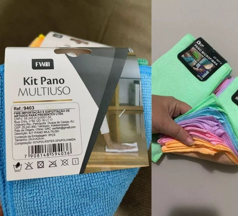 Kit 10 Panos De Limpeza Microfibra