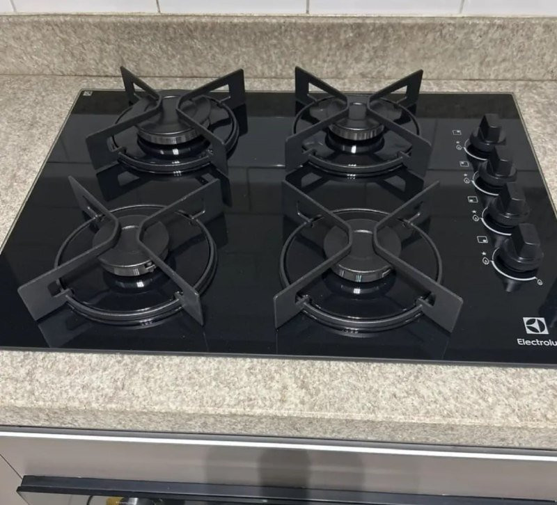 Cooktop 4 Bocas a Gás Electrolux Mesa de Vidro