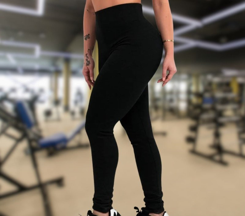 Calça Legging Zero Transparência Cintura Alta (3 cores)