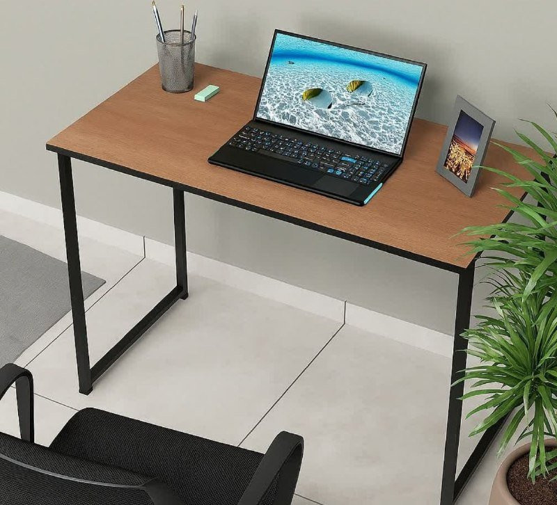Escrivaninha Industrial 90cm Aço MDF