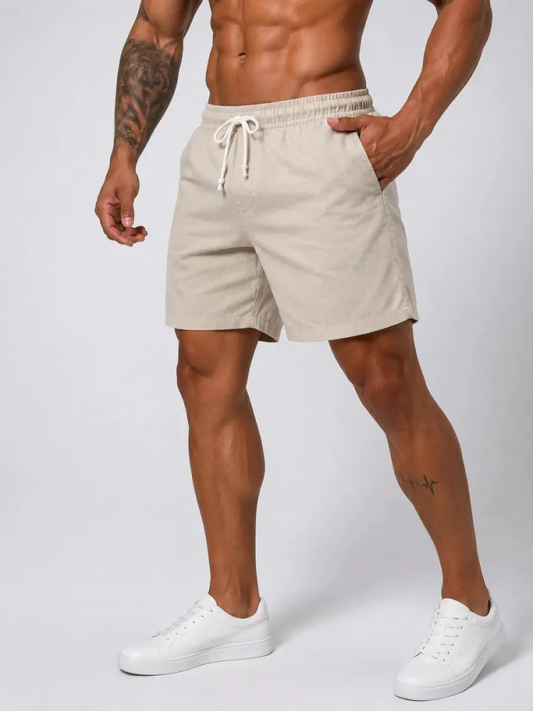 Kit 4 Shorts Masculino Linho Verão M